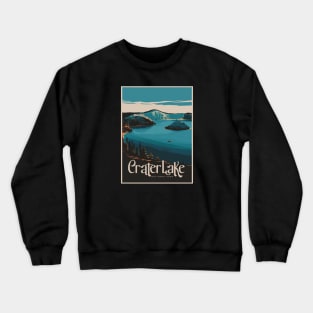 Crater Lake National Park Vintage Travel Poster Crewneck Sweatshirt